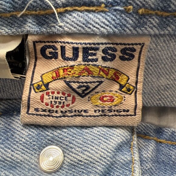 Vintage‎ Guess Jeans 100% Cotton No Stretch High Rise Mom Jeans Size 27 - Picture 4 of 6